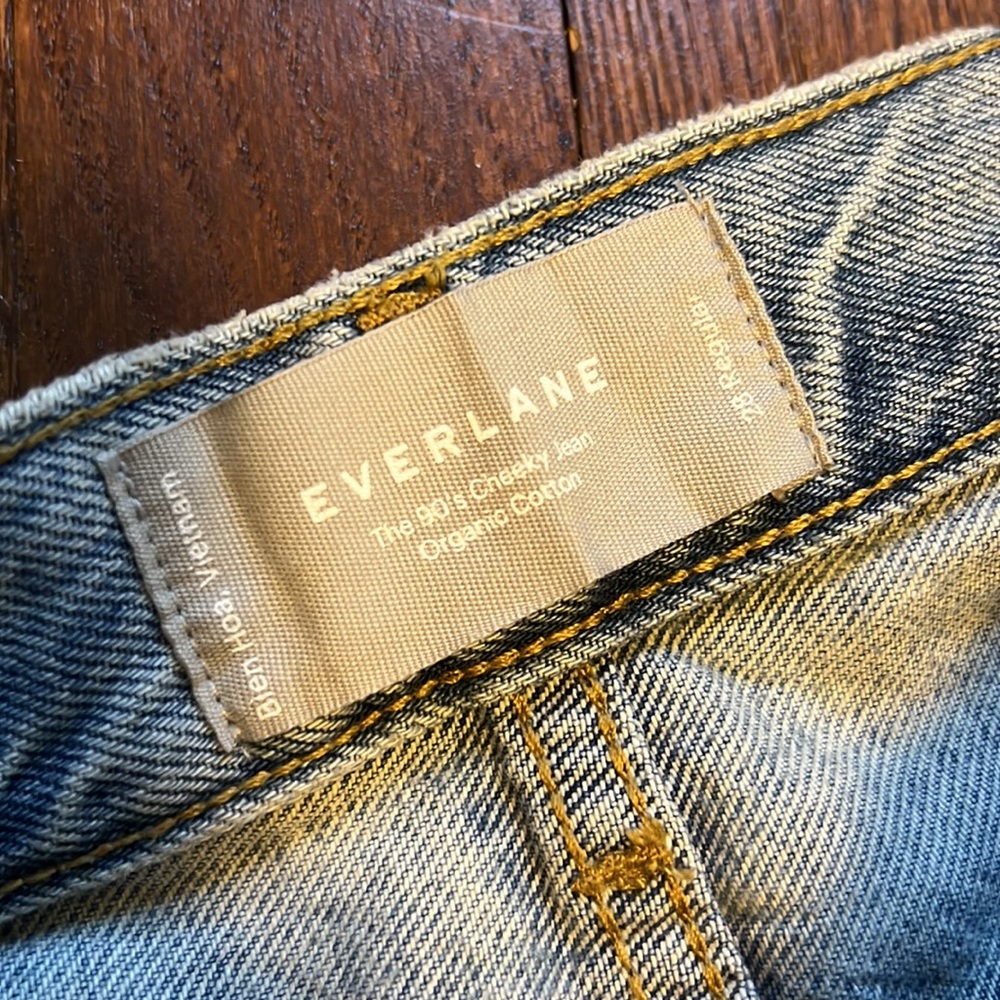everlane 90s cheeky high rise denim 28 rigid NWT - Picture 3 of 9